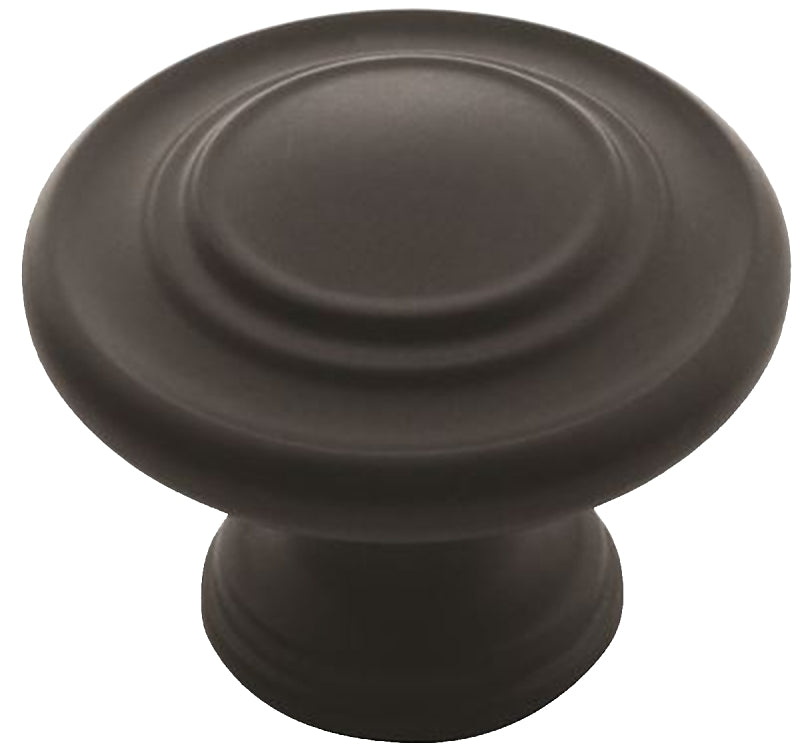 Amerock Inspirations Series BP1586FB Cabinet Knob, 1 in Projection, Zinc, Matte Black
