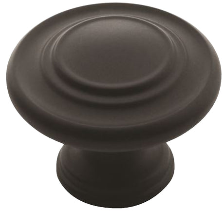 Amerock Inspirations Series BP1586FB Cabinet Knob, 1 in Projection, Zinc, Matte Black