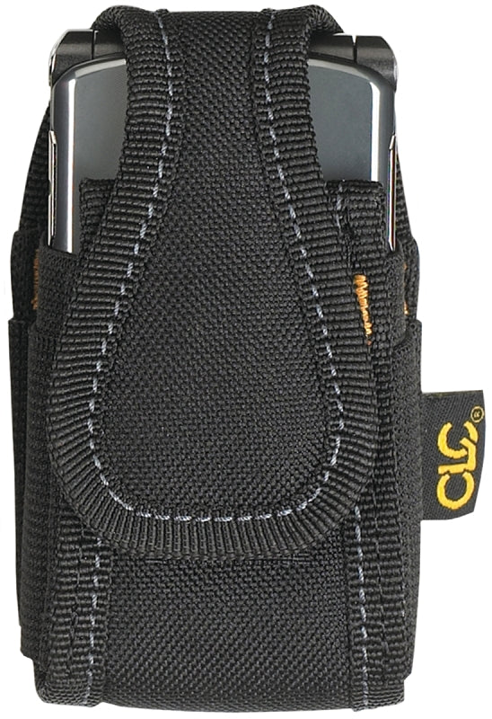 CLC 5124 Cell Phone Holder, 4 in L, For: 2-1/4 in Belt, 1-Pocket, Polyester, Black