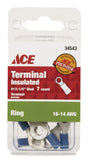 Ace Insulated Wire Ring Terminal Blue 7 pk