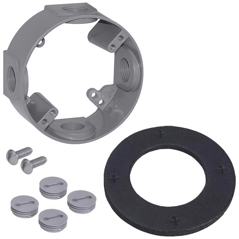 Sigma Engineered Solutions New Work 16.5 cu in Round Metallic Extension Ring Gray