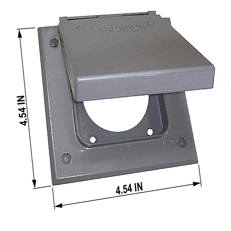 Sigma Engineered Solutions Square Die-Cast Metal 2 gang 4.57 in. H X 2.83 in. W 20/50 Amp Receptacle