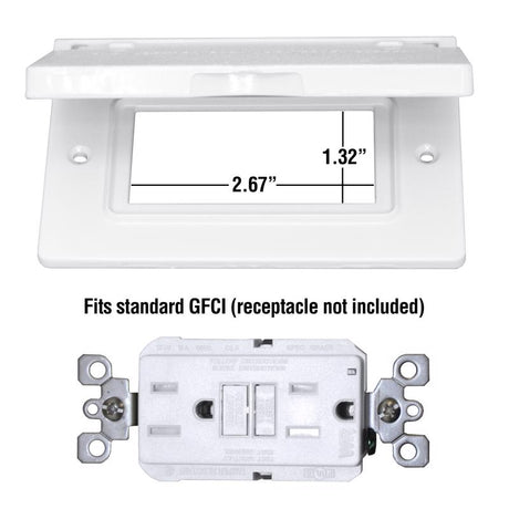 Sigma Engineered Solutions Rectangle Die-Cast Metal 1 gang 2.83 in. H X 4.57 in. W Horizontal GFCI C