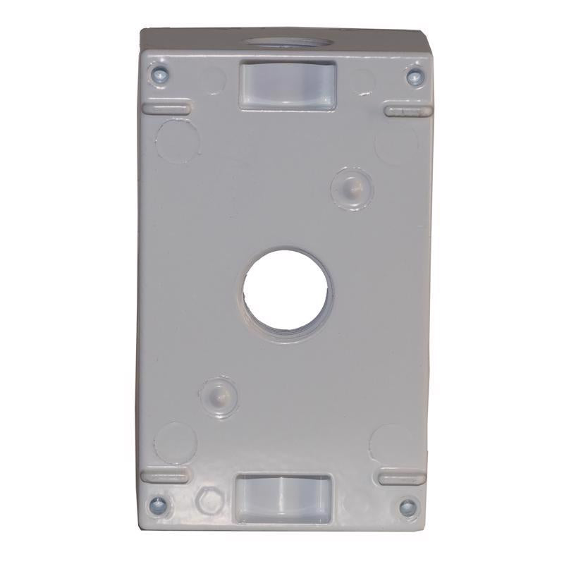 Sigma Engineered Solutions New Work 18.3 cu in Rectangle Die-Cast Metal 1 gang Weatherproof Box Gray