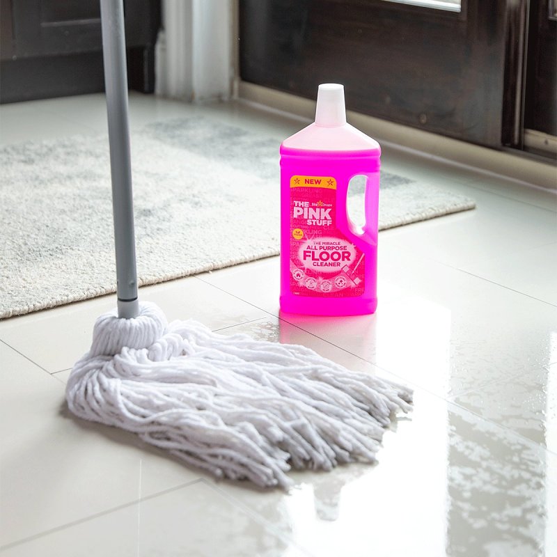 The Pink Stuff Miracle Series 82375 All-Purpose Floor Cleaner, 33.8 fl-oz, Fresh Rhubarb, Pink