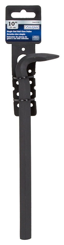 Vulcan JLO-0093L Pry Bar Nail Puller, 10.5 in L, V-Shape Tip, 1.25 in Tip, Steel, 0.625 in W