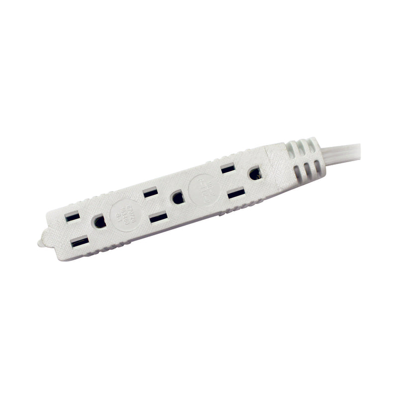 Ace Indoor 6 ft. L White Extension Cord 16/3 SPT-3