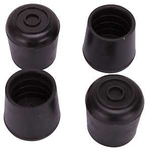 ProSource FE-50636-PS Furniture Leg Tip, Round, Rubber, Black, 1 in Dia, 1-1/2 in H