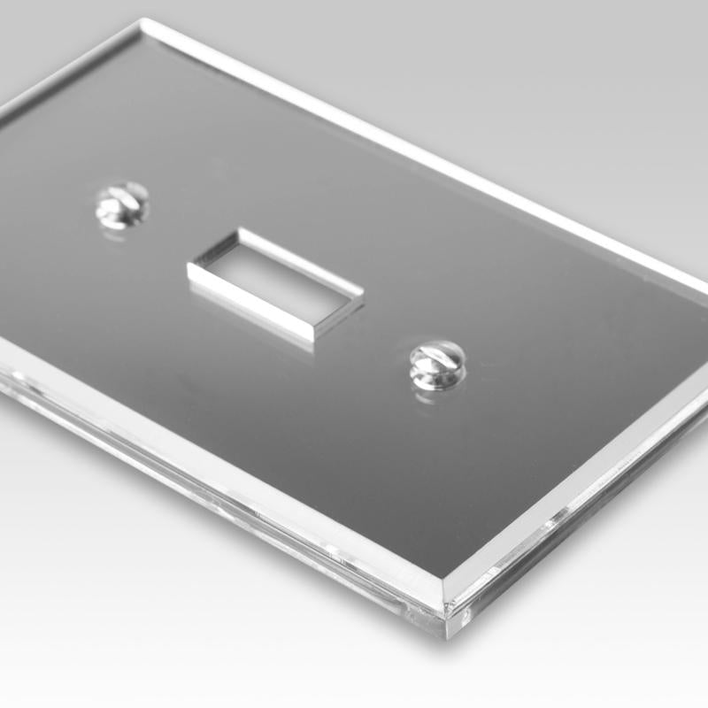 Amerelle Mirror Clear 1 gang Acrylic Toggle Wall Plate 1 pk