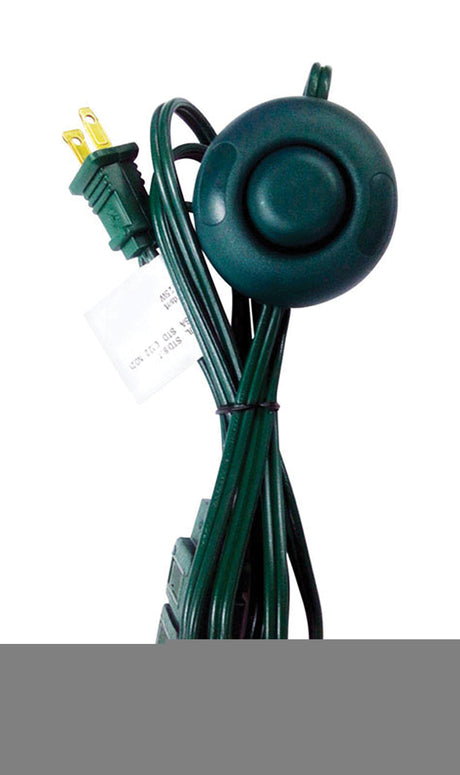 Home Plus Indoor 6 ft. L Green Extension Cord with Foot Switch 18/2, Pack of 6
