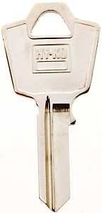 Hy-Ko 11010ES9 Key Blank, Brass, Nickel, For: ESP Vehicle Locks, ES9 Key Number, Pack of 10