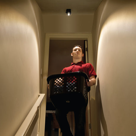 Mr. Beams Motion-Sensing Battery Powered LED Dark Brown Spotlight