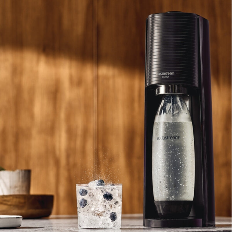 Sodastream TERRA Series 1012811011 Sparkling Water Maker Kit, 1 L Bottle, Black, Pack of 2