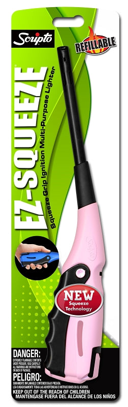 Scripto Aim 'n Flame EZ-SQUEEZE Series BGM27-1/12CD Multi-Purpose Lighter, Assorted, Ergonomic Handle, Pack of 12