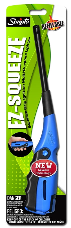 Scripto Aim 'n Flame EZ-SQUEEZE Series BGM27-1/12CD Multi-Purpose Lighter, Assorted, Ergonomic Handle, Pack of 12