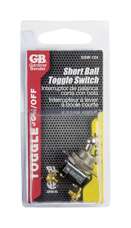 Gardner Bender 20 amps Single Pole Toggle Switch Silver 1 pk