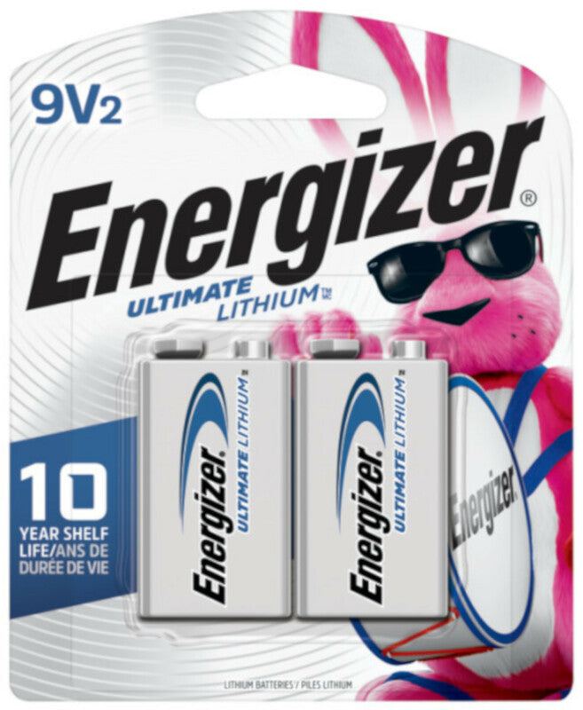 Energizer Ultimate Lithium 9-Volt 9 V Battery 2 pk