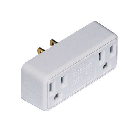 Thermocube Non-Polarized 2 outlets Thermostatically Controlled Outlet 1 pk