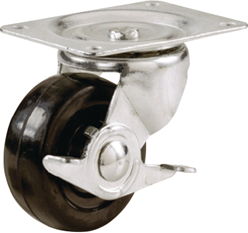 Shepherd Hardware 9509 Swivel Caster, 1-7/8 x 2-5/8 in Plate, 3 in L x 1.9 in W x 2.5 in H Dimensions, 2 in Dia Wheel