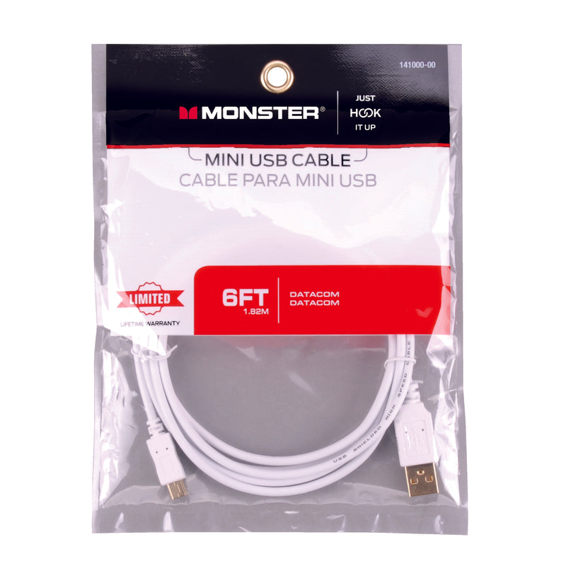 Monster Just Hook It Up 6 ft. L USB 2.0 Mini Device Cable