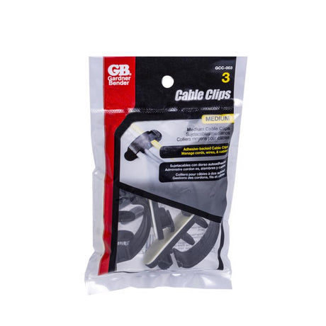 Gardner Bender 5 in. L Black Plastic Cord Clips