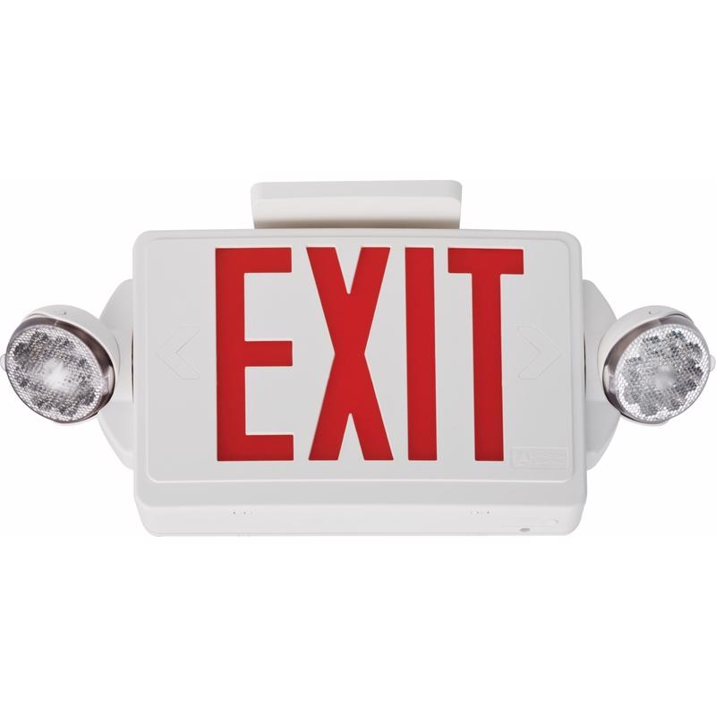 Exit with Emergency Lights LED Indoor Illuminated Sign