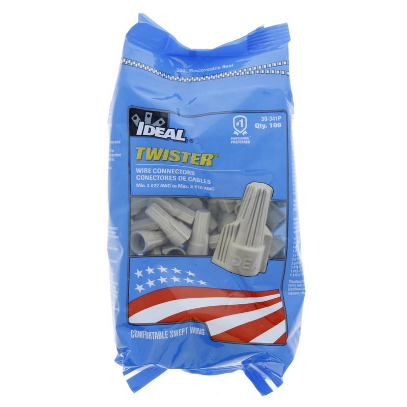 Ideal Industries Twister Insulated Wire Connector Tan 100 pk