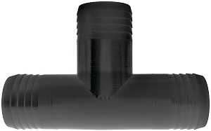Green Leaf T200P Hose Adapter Tee, Polypropylene, Black