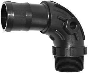 Green Leaf HB150SW90 Hose Elbow, 1-1/2 in, MNPT x Hose Barb