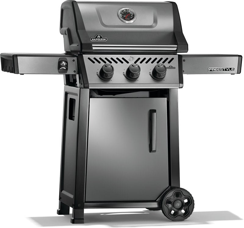 Napoleon FREESTYLE 365 Series F365DPGT Gas Grill, 33,000 Btu, Liquid Propane, 3-Burner, Side Shelf Included: Yes