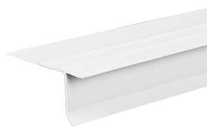 Amerimax 37154 Drip Edge, 10 ft L, 2-1/2 in W, 1.13 in H, Vinyl, White, Pack of 25