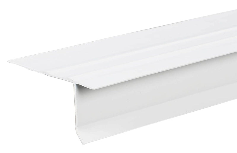 Amerimax 37154 Drip Edge, 10 ft L, 2-1/2 in W, 1.13 in H, Vinyl, White, Pack of 25