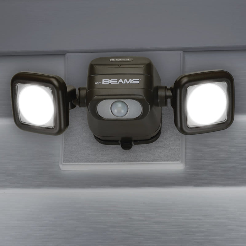 Mr. Beams High Performance Motion-Sensing Battery Powered LED Dark Brown Spotlight