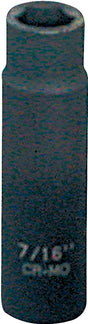 Vulcan MT6580112 Deep Impact Socket, 7/16 in Socket, 3/8 in Drive, Deep Drive, 6-Point, Chrome Molybdenum Steel