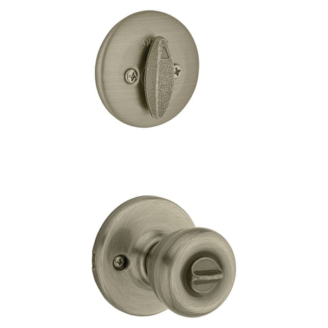 Kwikset 690T 5CP6ALRCSK6 Combination Lockset, Left, Right, Knob Handle, Tylo Design, Antique Brass