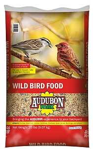 15529 Wild Bird Food, 20 lb, Ingredients: Grain Products, White Proso Millet, Black Oil Sunflower Seeds