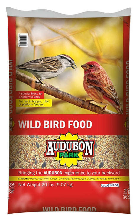 15529 Wild Bird Food, 20 lb, Ingredients: Grain Products, White Proso Millet, Black Oil Sunflower Seeds