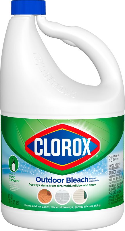 Clorox ProResults 32437 Outdoor Bleach, 121 oz, Liquid, Bleach, Pale Yellow, Pack of 3