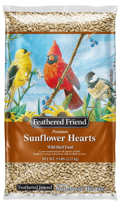 Feathered Friend 14403 Sunflower Hearts, 5 lb Bag