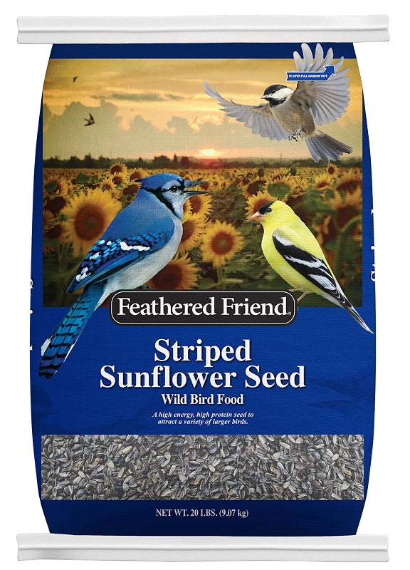Feathered Friend 14419 Striped Sunflower Seed, 20 lb Bag