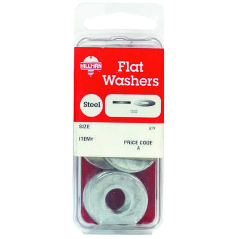 Hillman Zinc-Plated Steel 5/16 in. USS Flat Washer 12 pk, Pack of 10