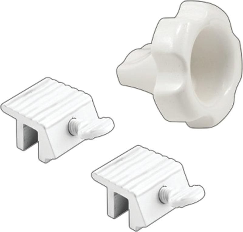 Defender Security U 11128 Sliding Window Lock, 1 in W Dimensions, Aluminum, Includes: Removable Round Plastic Wrench, Pack of 6