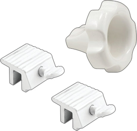 Defender Security U 11128 Sliding Window Lock, 1 in W Dimensions, Aluminum, Includes: Removable Round Plastic Wrench, Pack of 6