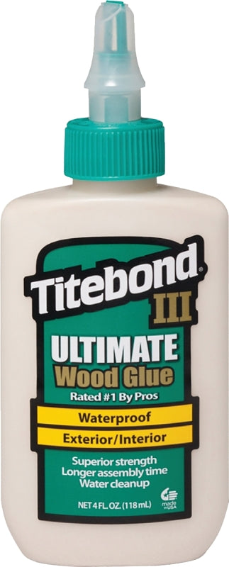 Titebond III 1412 Glue, Brown, 4 oz Bottle