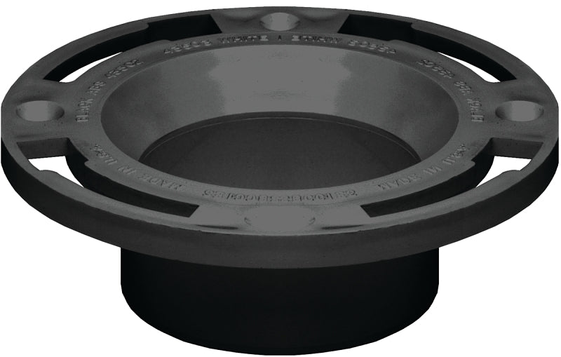 Oatey 43524 Closet Flange, 3, 4 in Connection, Black, For: 3 in, 4 in Pipes