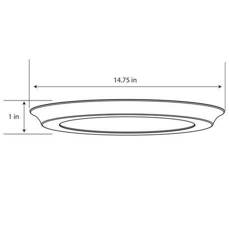 Feit EDGELIT 1.1 in. H X 15 in. W X 15 in. L Nickel White LED Flat Panel Light Fixture
