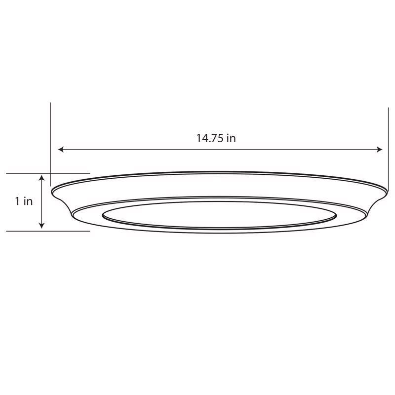 Feit EDGELIT 1.1 in. H X 15 in. W X 15 in. L Nickel White LED Flat Panel Light Fixture