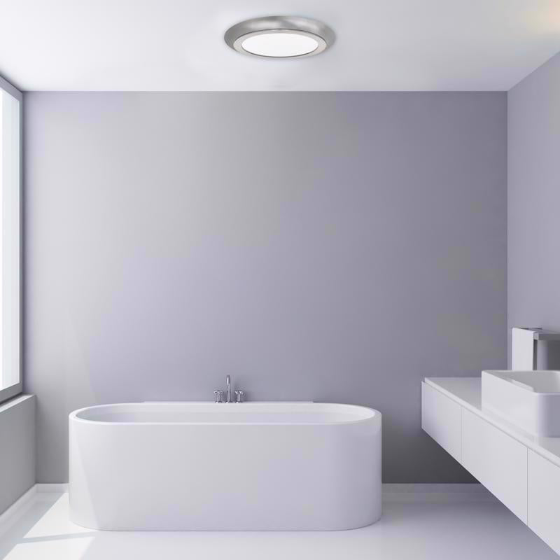 Feit EDGELIT 1.1 in. H X 15 in. W X 15 in. L Nickel White LED Flat Panel Light Fixture