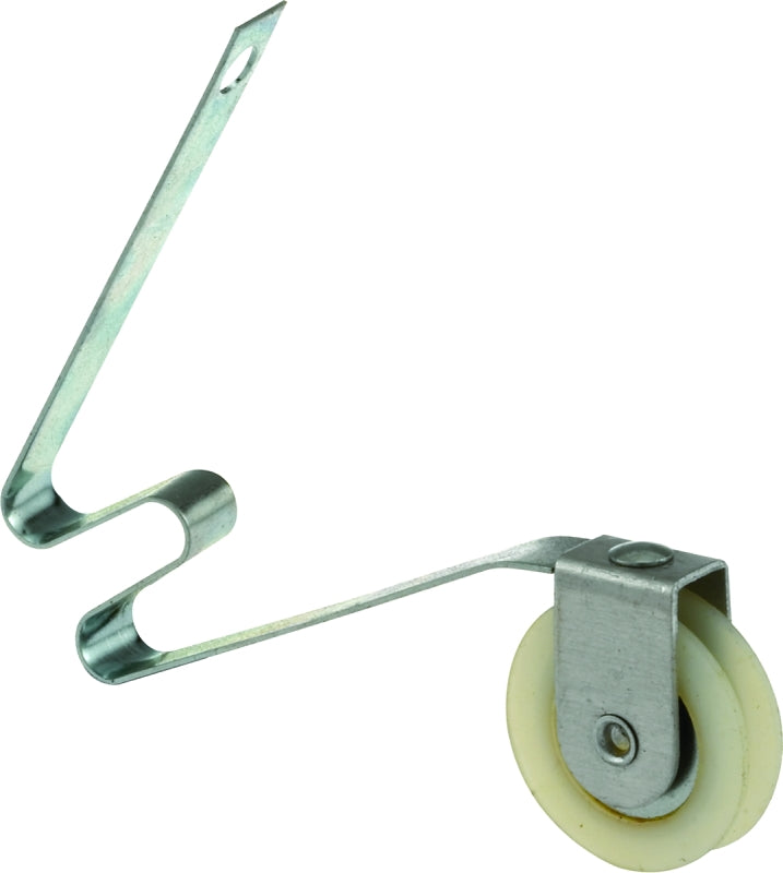 Prime-Line B 640 Adjustable Spring Tension Roller Assembly, 1 in Dia Roller, 1/4 in W Roller, Polyethylene Roller, Steel