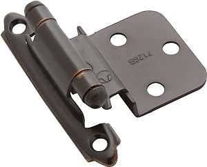 Amerock BPR3428ORB Hinge, 3/8 in Inset, Oil-Rubbed Bronze, 2-3/4 in L x 2-3/16 in W, Self-Closing Hinge